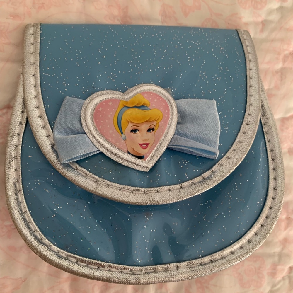 VTG Disney Princess Cinderella Purse Toy Plastic Blue Silver Children’s Dress Up - Picture 9 of 13